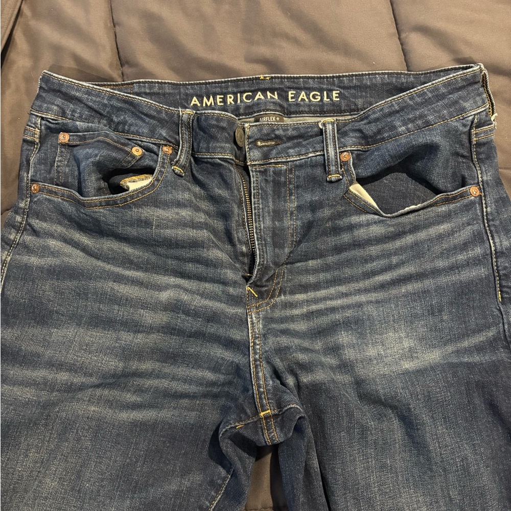 American Eagle Athletic Fit Jeans Dark Wash Denim